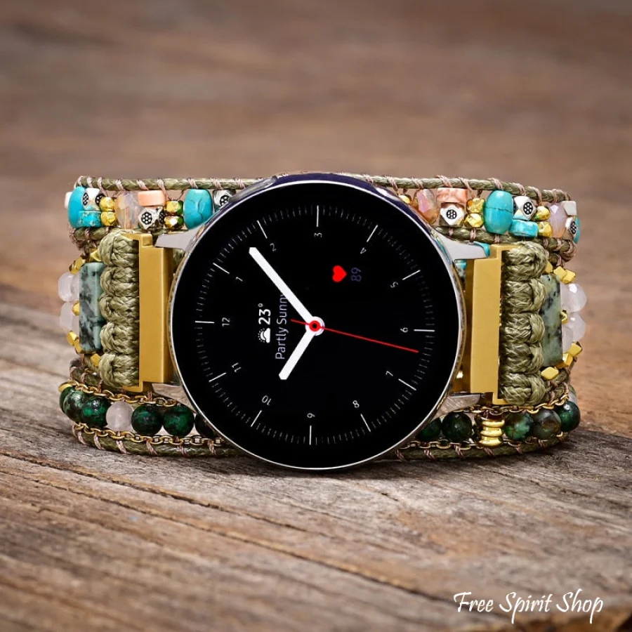 Natural African Turquoise Green Samsung / Garmin Watch Band