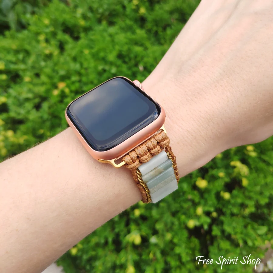 Natural Amazonite Apple Watch Band - Image 3