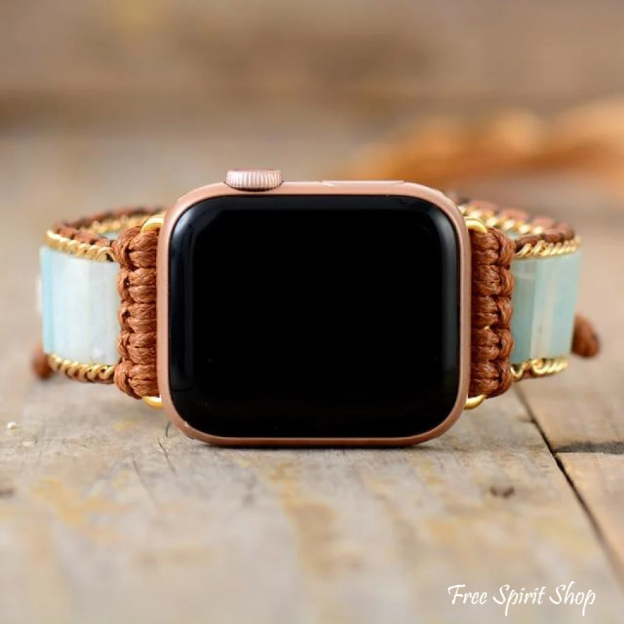 Natural Amazonite Apple Watch Band - Image 4