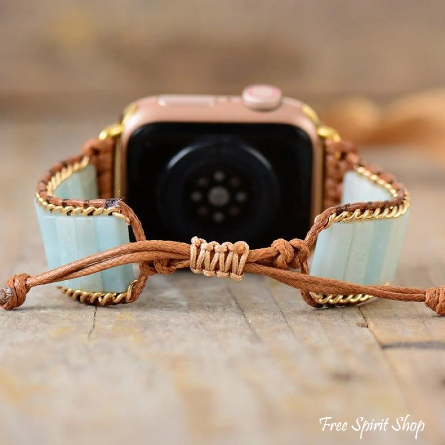 Natural Amazonite Apple Watch Band - Image 5