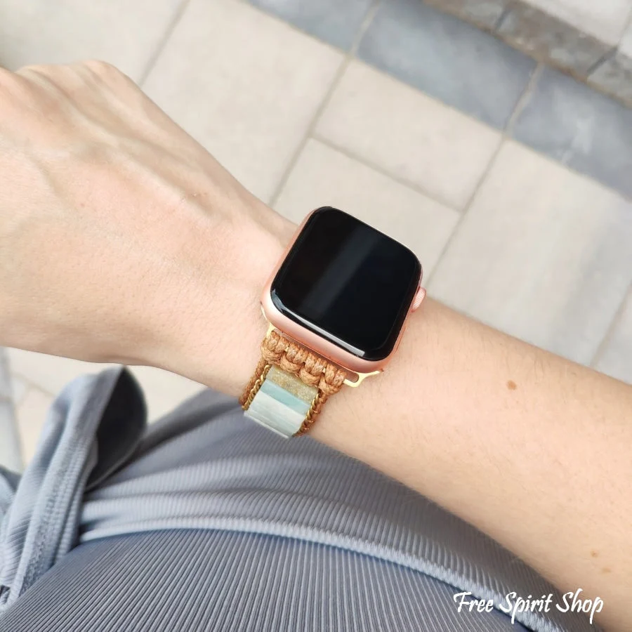 Natural Amazonite Apple Watch Band - Image 7