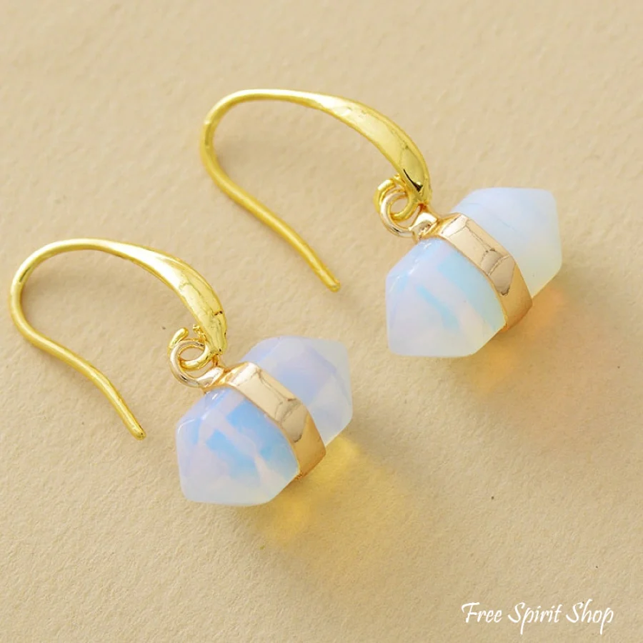 Natural Amethyst Hexagonal Earrings - Image 7