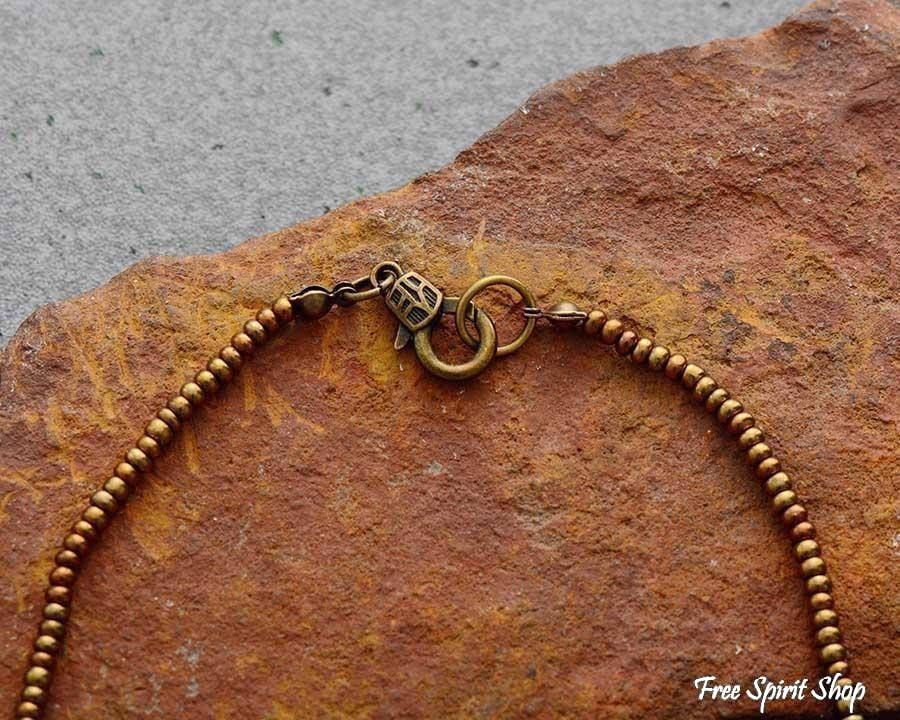 Natural Amethyst & Seed bead Choker Necklace - Image 4