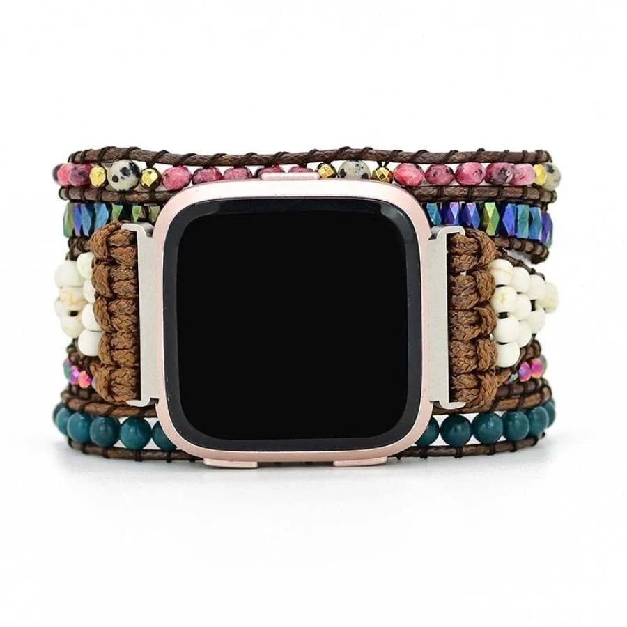 Natural Apatite & Imperial Jasper Fitbit Watch Band - Image 5