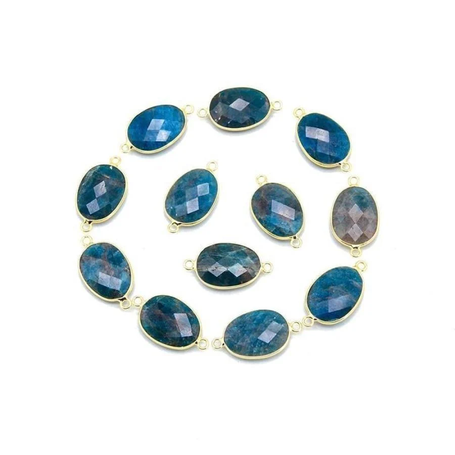 Natural Blue Apatite Gemstone Wrap Bracelet - Image 6
