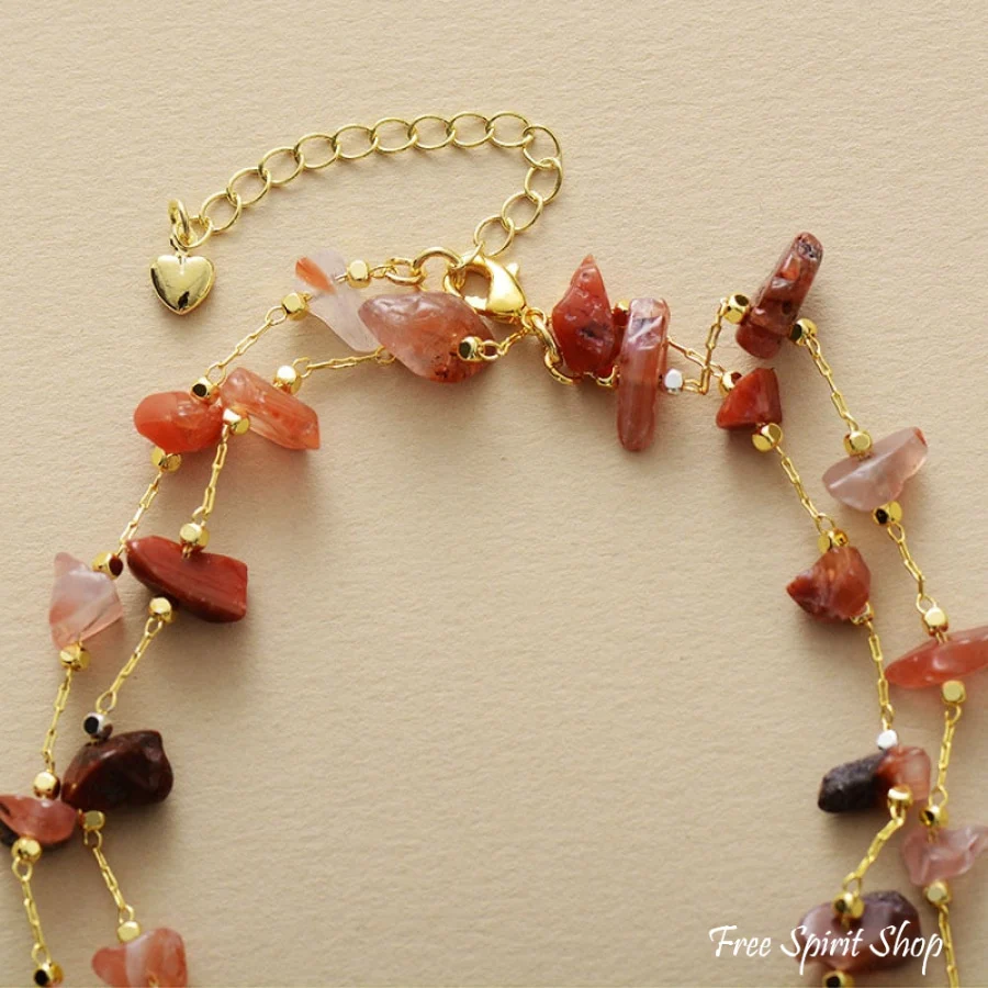 Natural Carnelian Gemstone Necklace - Image 6