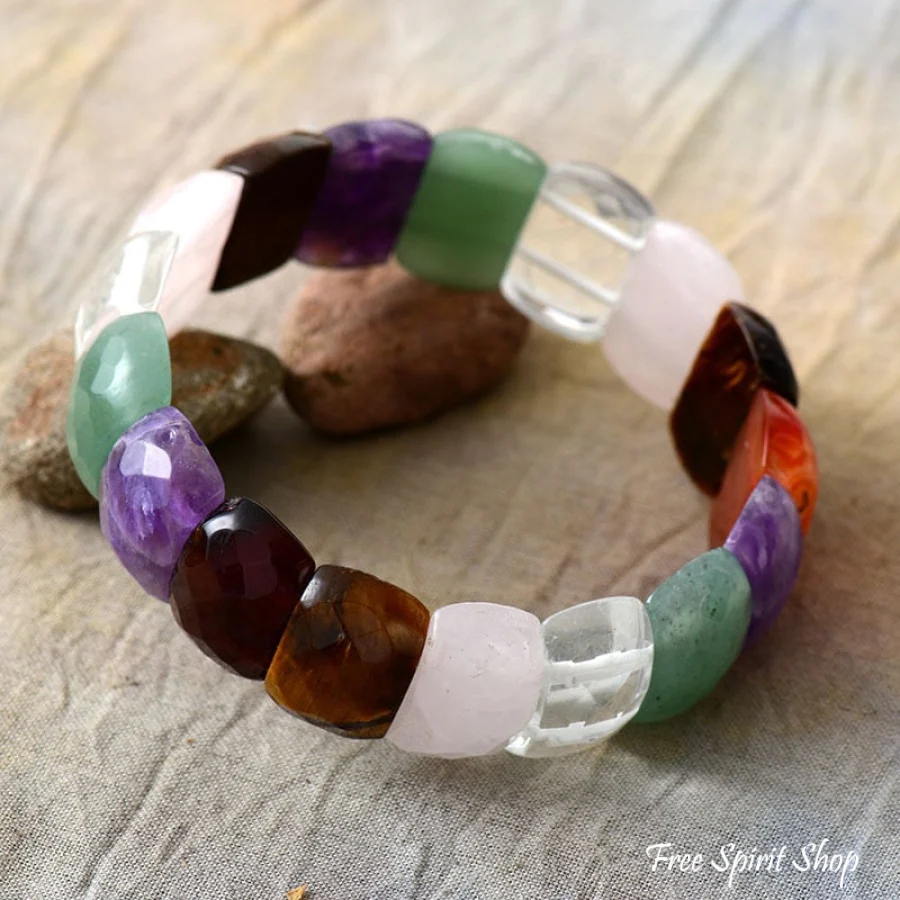 Natural Chakra Stone Bead Bracelet - Image 4