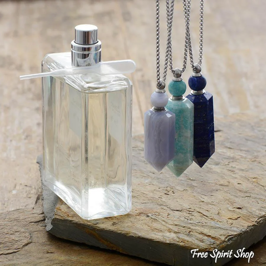 Natural Crystal Perfume Bottle Necklace - Image 3