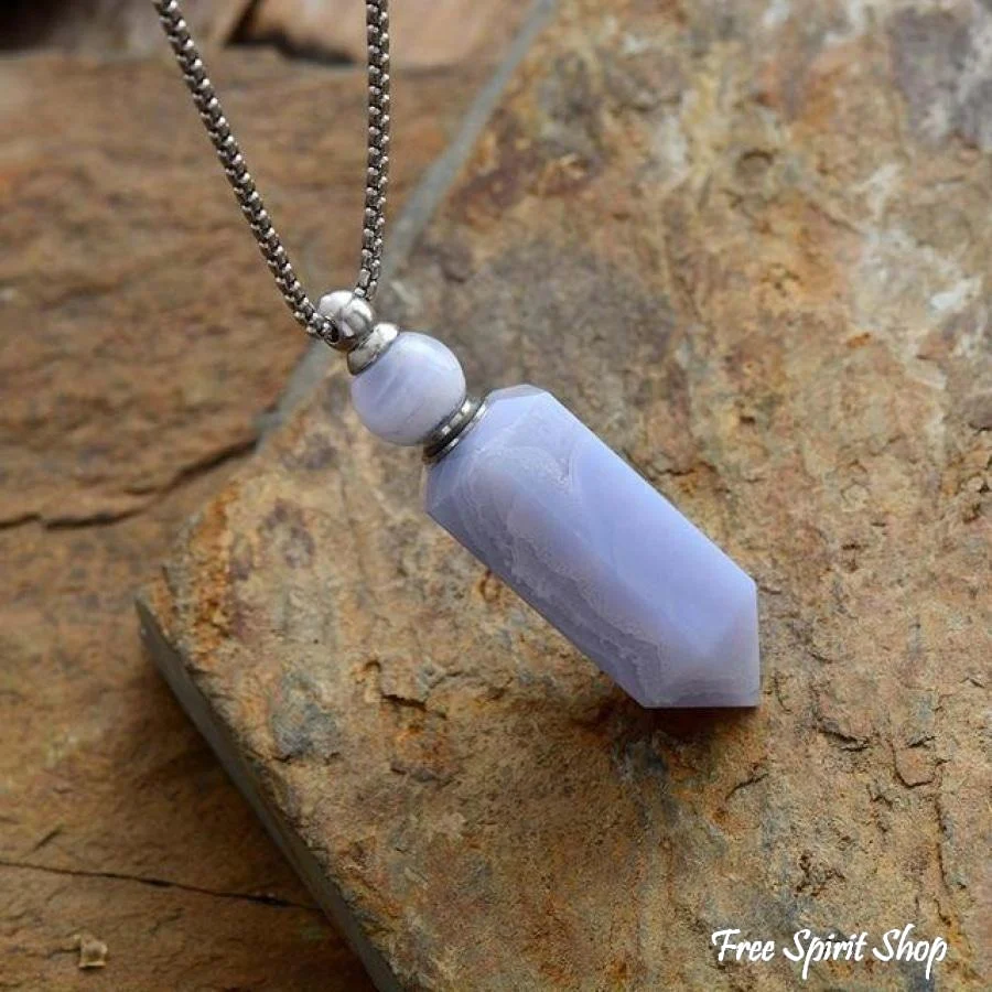 Natural Crystal Perfume Bottle Necklace - Image 5