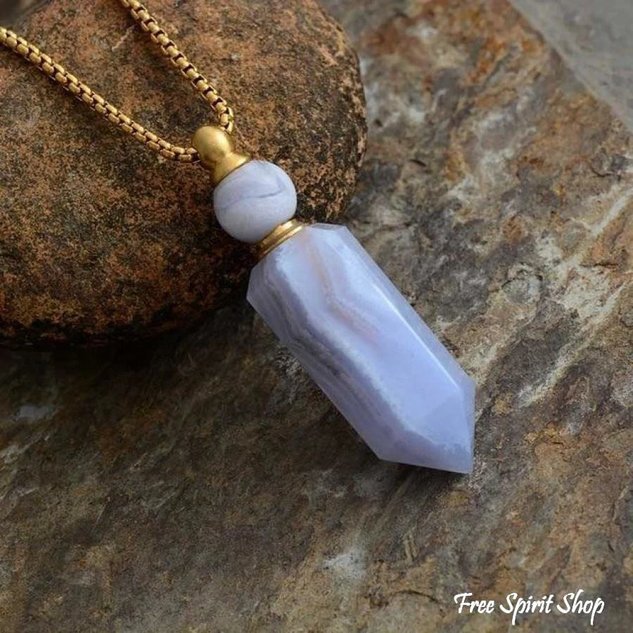Natural Crystal Perfume Bottle Necklace - Image 7