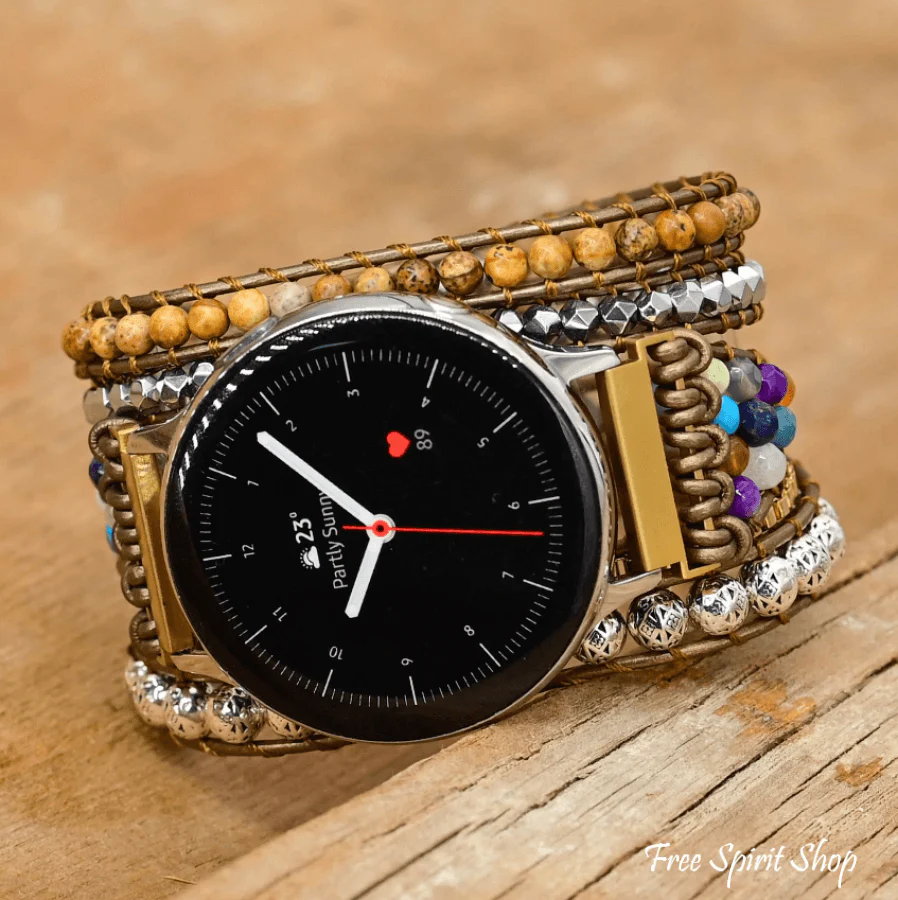 Natural Earthy Jasper Samsung / Garmin Watch Band - Image 2
