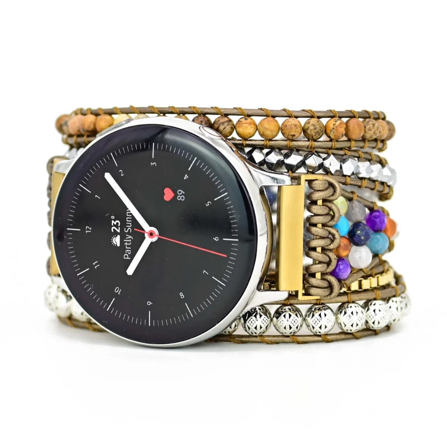 Natural Earthy Jasper Samsung / Garmin Watch Band - Image 3