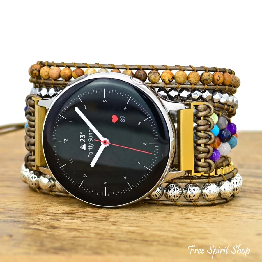 Natural Earthy Jasper Samsung / Garmin Watch Band - Image 4