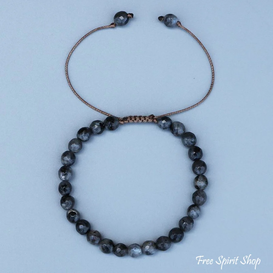 Natural Faceted Labradorite Shamballa Bracelet - Image 3