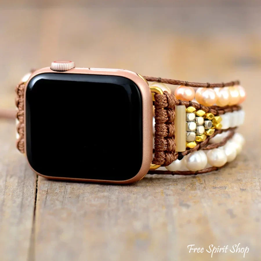 Natural Freshwater Pearl Apple Watch Band - Image 3