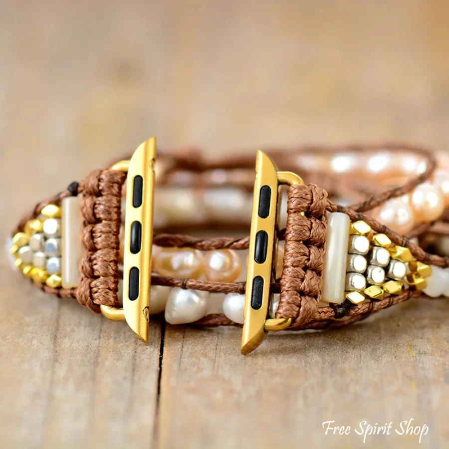 Natural Freshwater Pearl Apple Watch Band - Image 5