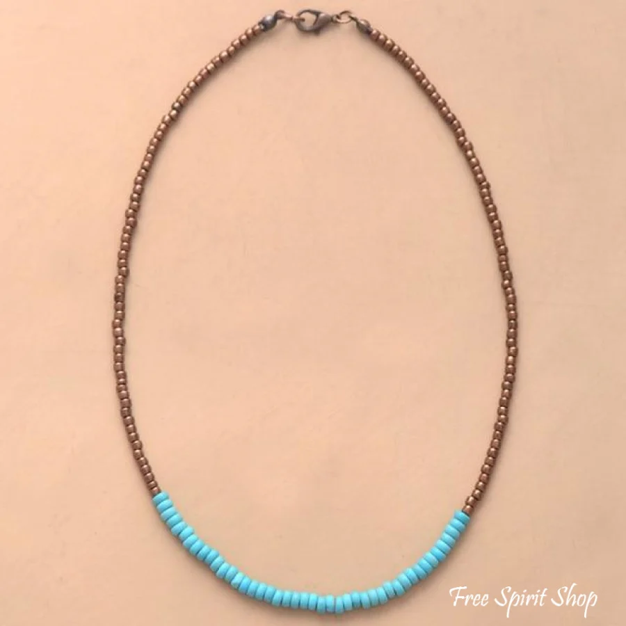 Natural Gemstone & Seed Bead Choker Necklaces - Image 2