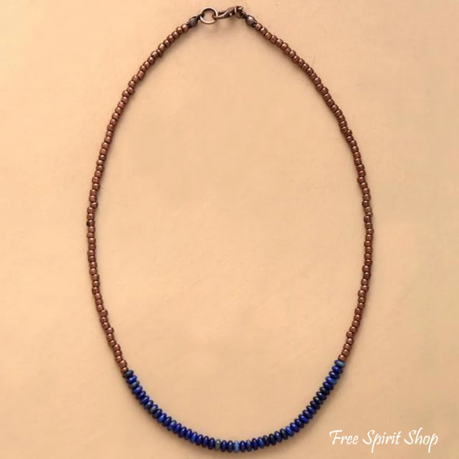 Natural Gemstone & Seed Bead Choker Necklaces - Image 3