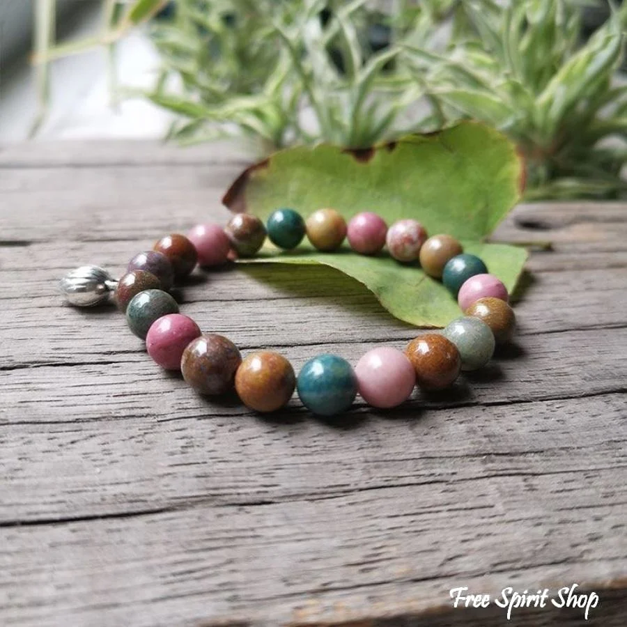 Natural Indian Agate & Amethyst Bead Bracelets - Image 10