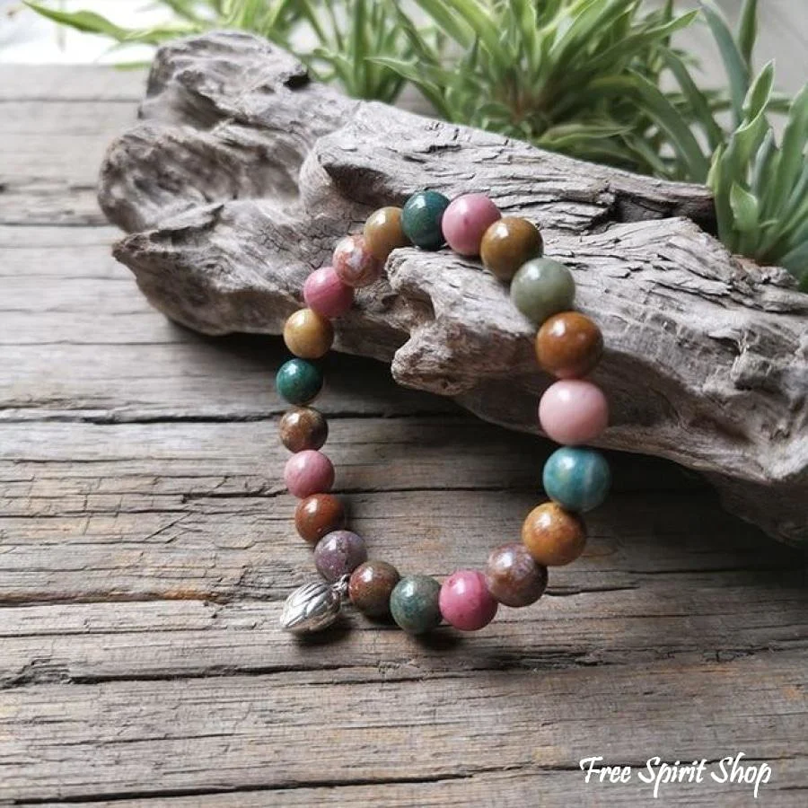 Natural Indian Agate & Amethyst Bead Bracelets - Image 9