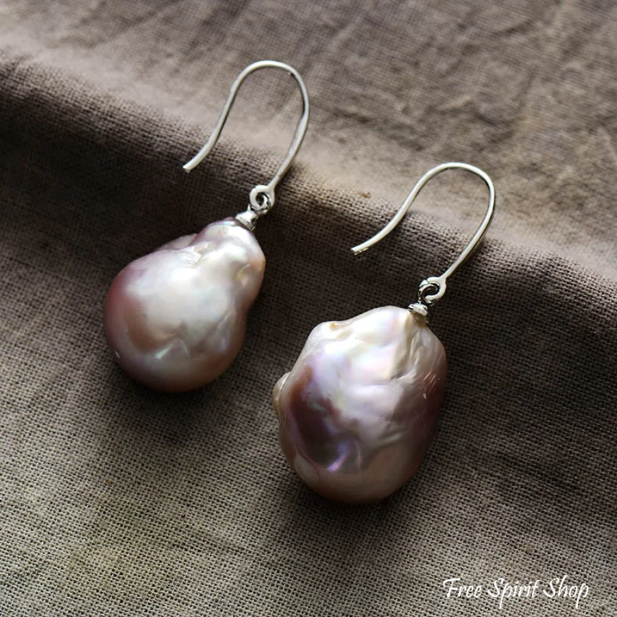 Natural Irregular Freshwater Pearl Earrings