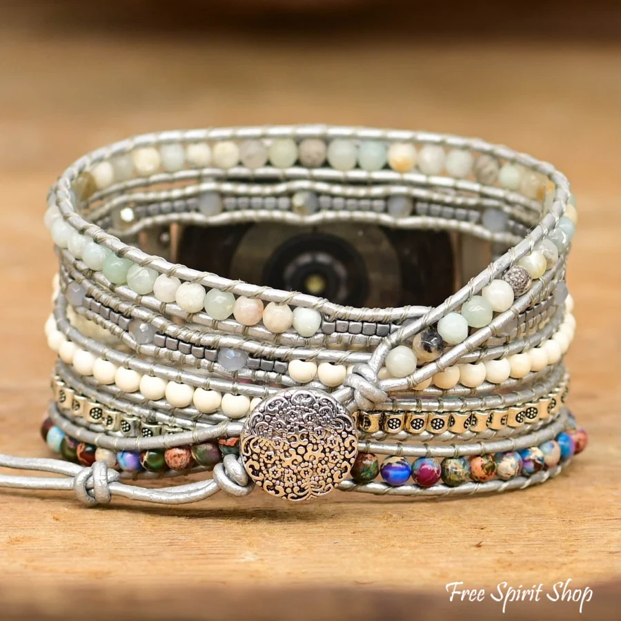 Natural Jasper & Amazonite Samsung / Garmin Watch Band - Image 3