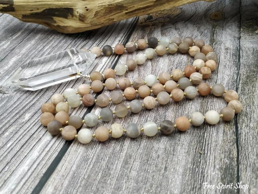 Natural Jasper & Clear Quartz Necklace - Image 3