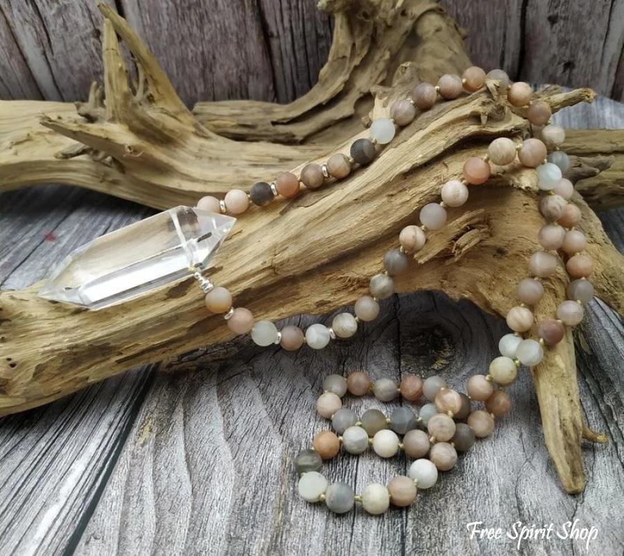 Natural Jasper & Clear Quartz Necklace - Image 4