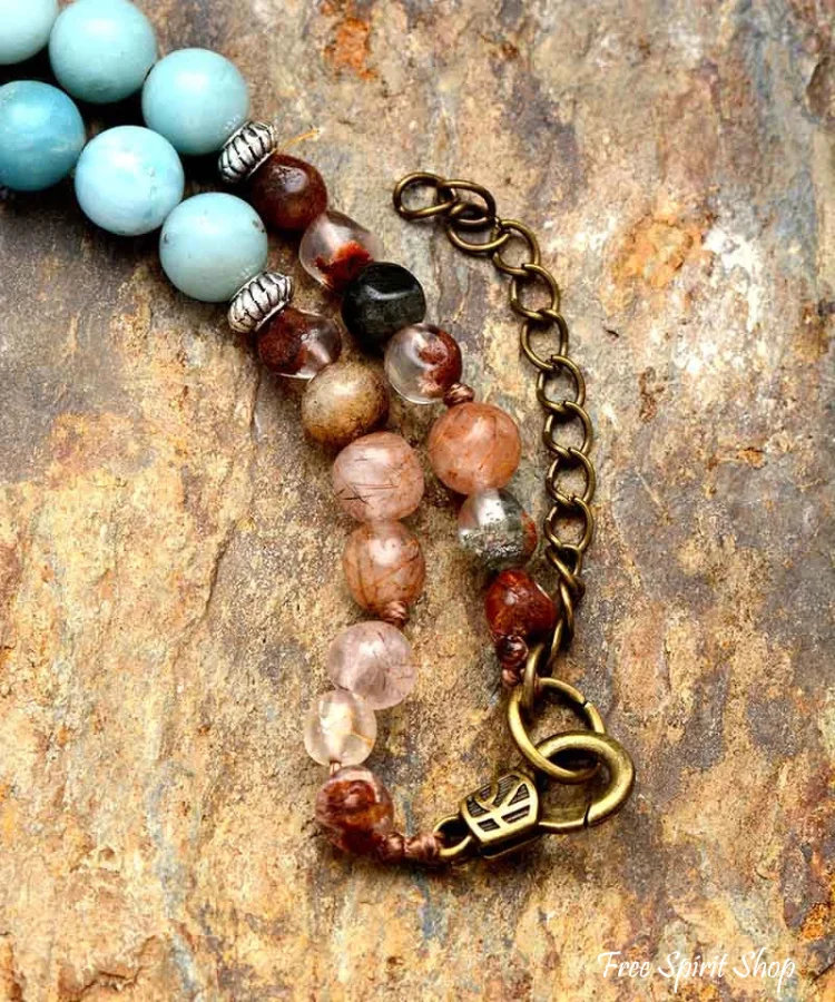 Natural Jasper & Mix Gemstone Beaded Necklace - Image 5