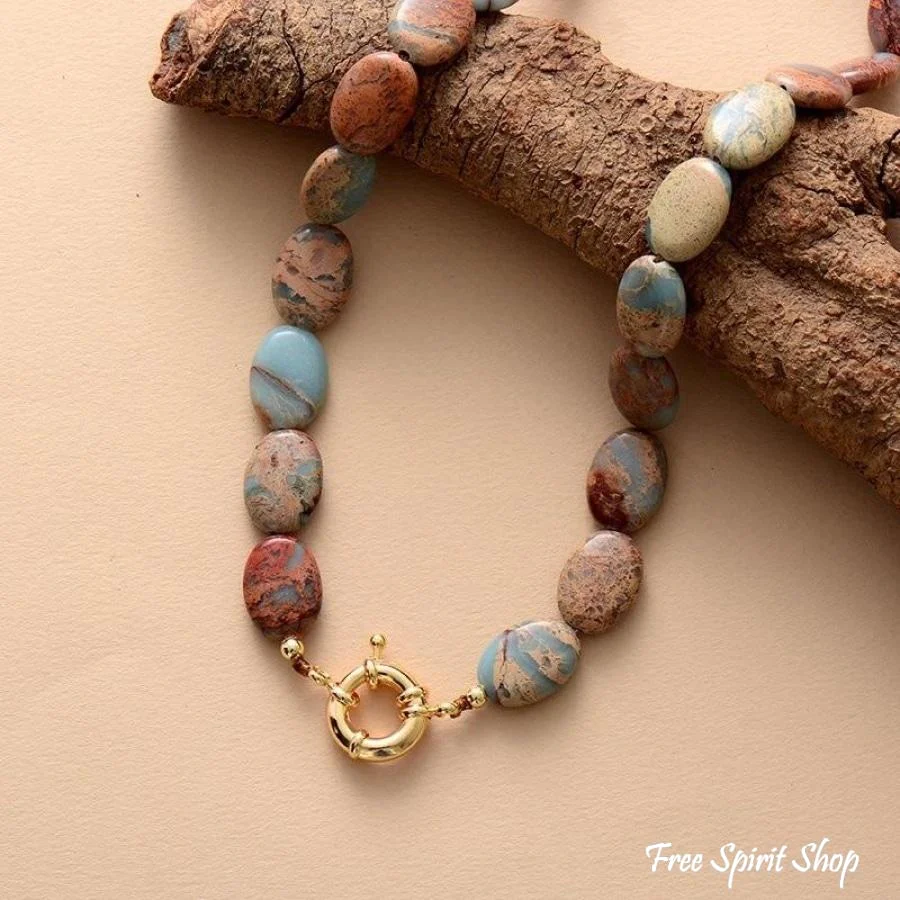 Natural King Jasper Gemstone Choker - Image 2