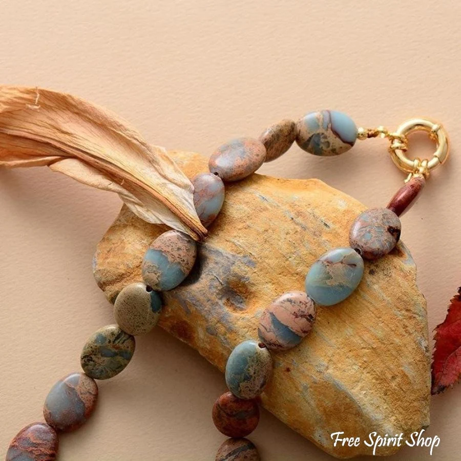 Natural King Jasper Gemstone Choker - Image 3