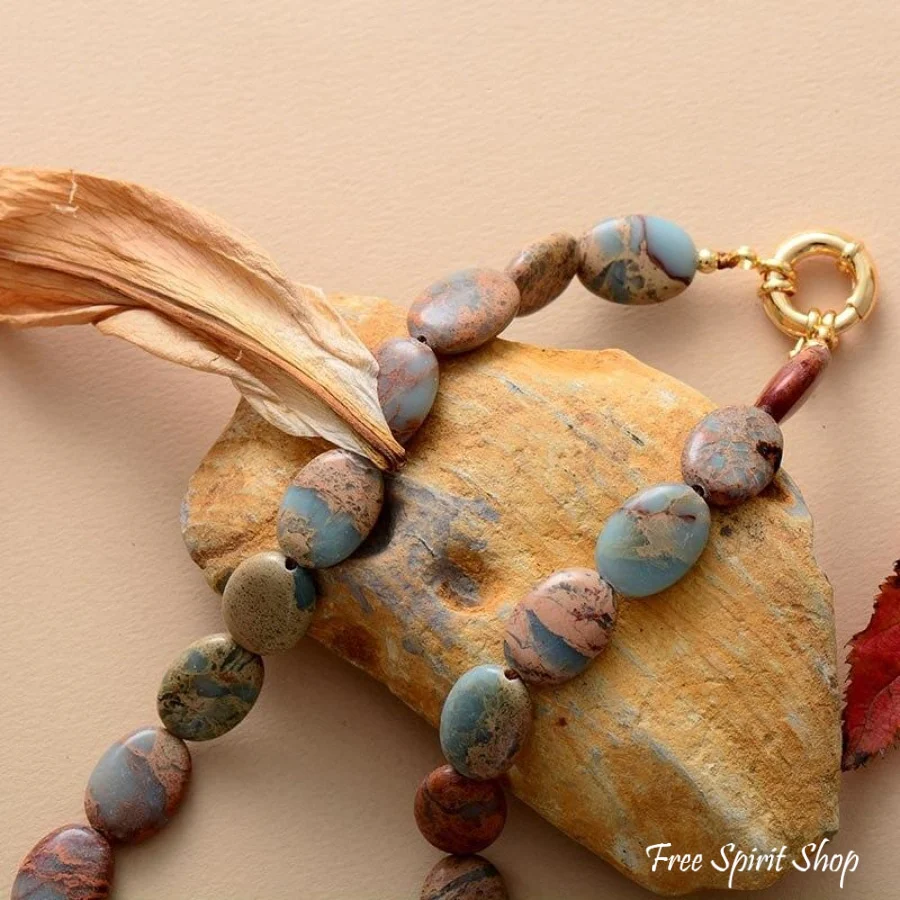 Natural King Jasper Gemstone Choker - Image 4