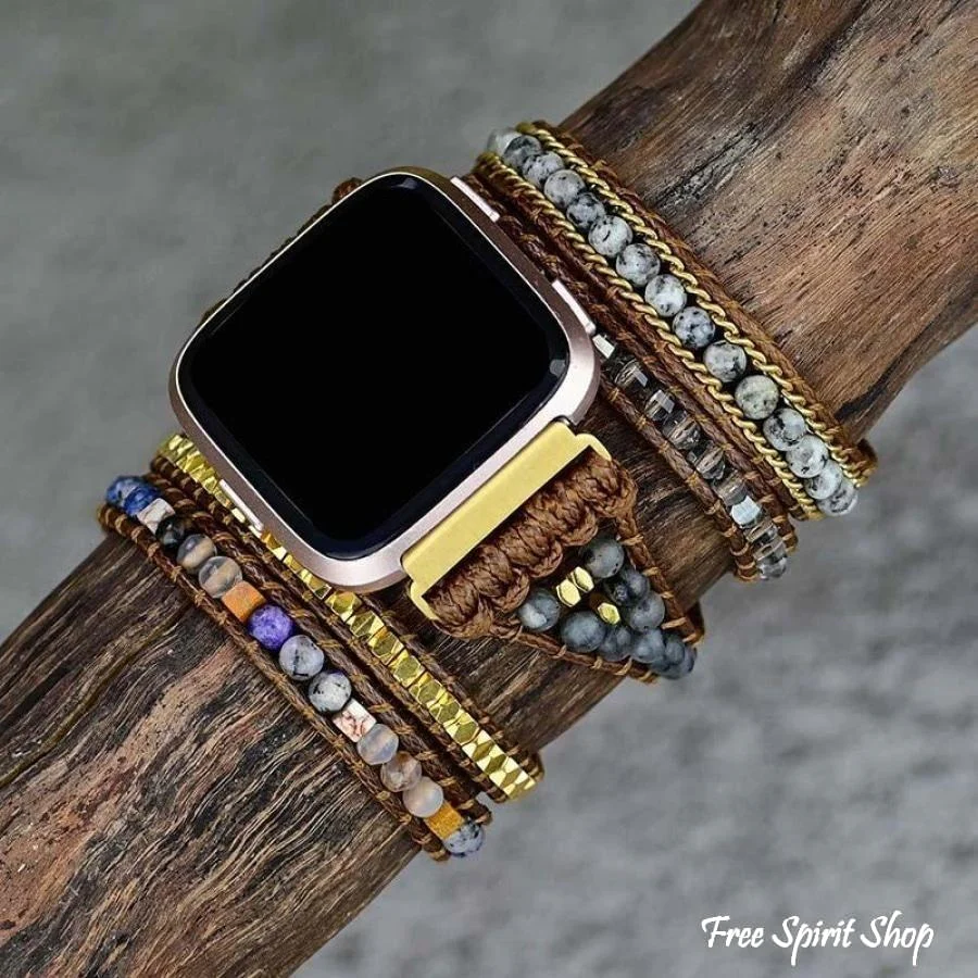 Natural Labradorite Fitbit Watch Band - Image 6