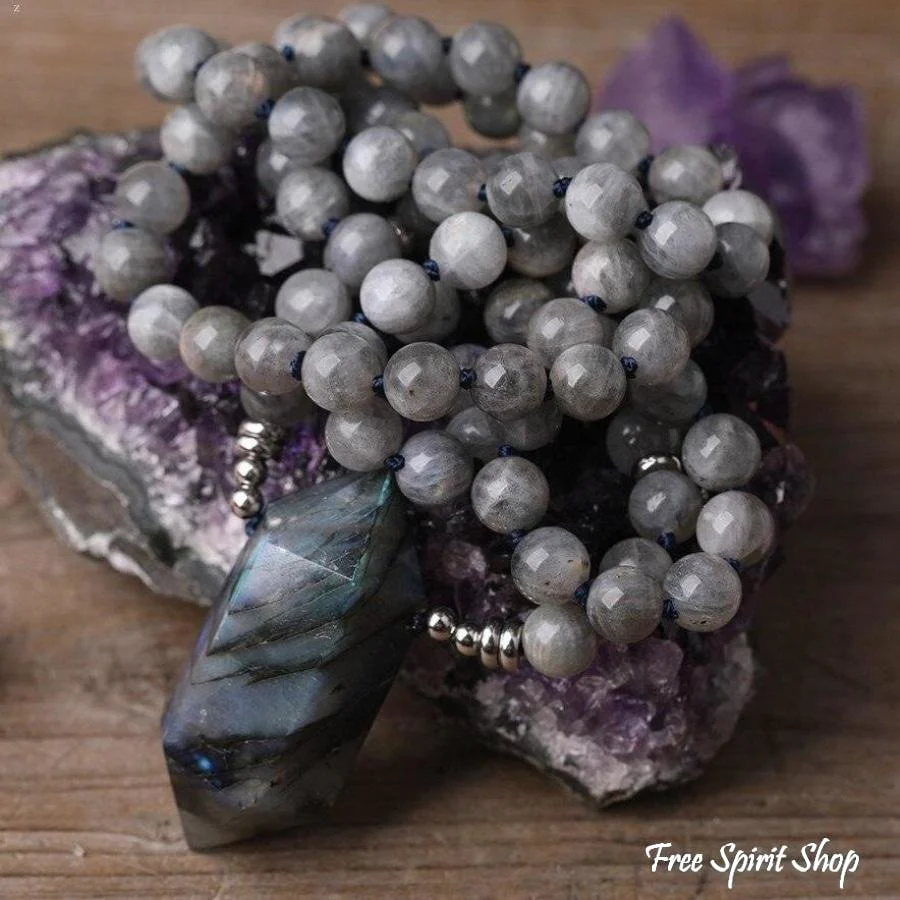 Natural Labradorite Wand-point Beaded Necklace - Image 3