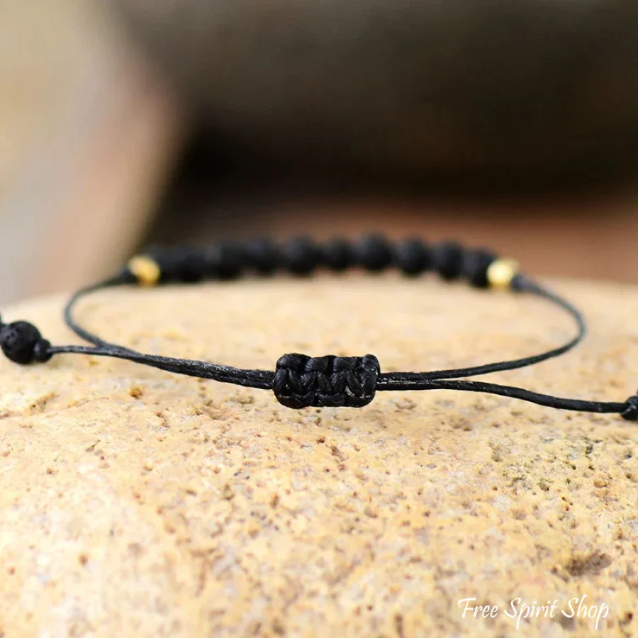 Natural Lava Stone Boho Bracelet - Image 3