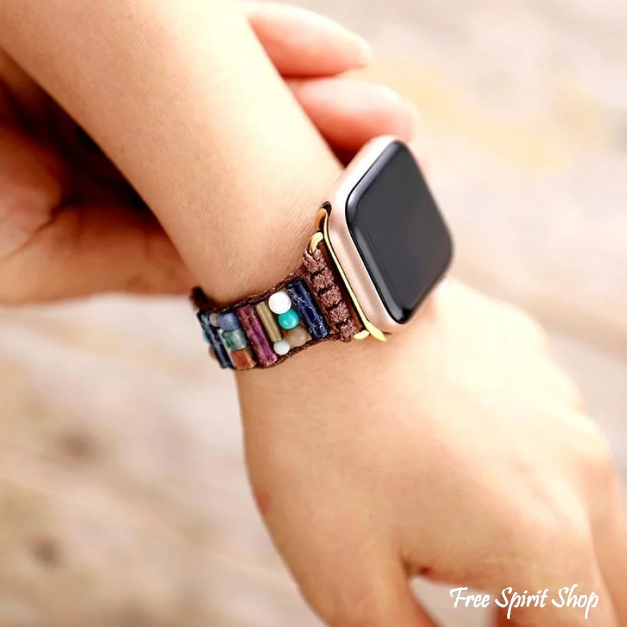 Natural Mix Gemstone Apple Watch Strap - Image 2