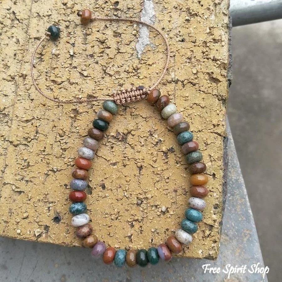 Natural Ocean Agate Oval Bead Bracelet - Image 3