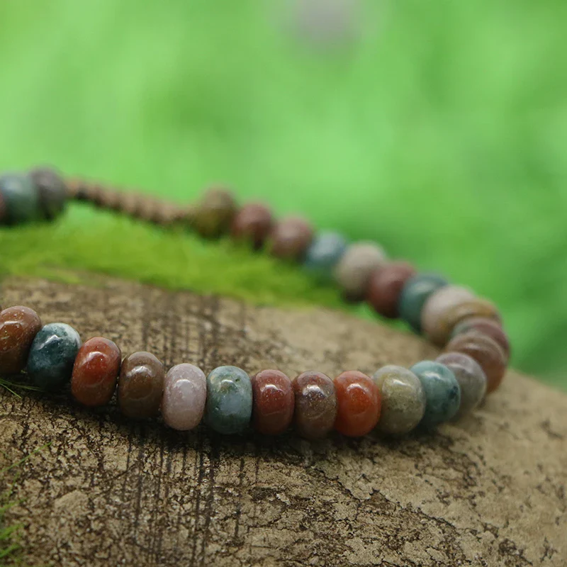 Natural Ocean Agate Oval Bead Bracelet - Image 5