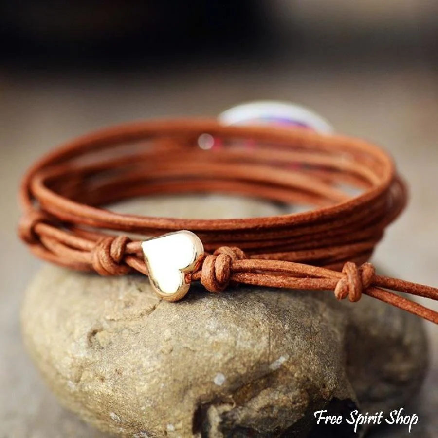 Natural Purple Jasper Rope Wrap Bracelet - Image 5