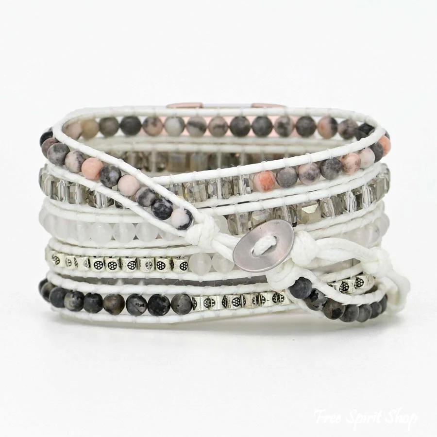 Natural Rhodonite & Labradorite Beaded Fitbit Watch Band - Image 4