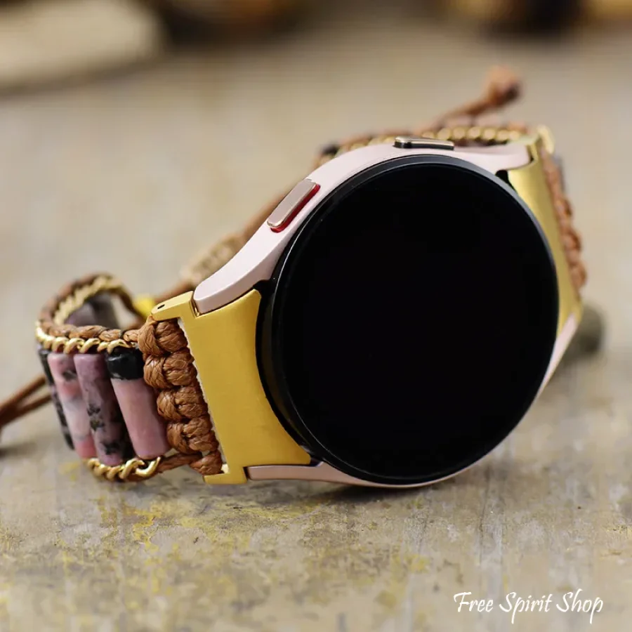 Natural Rhodonite Samsung Galaxy Watch Band