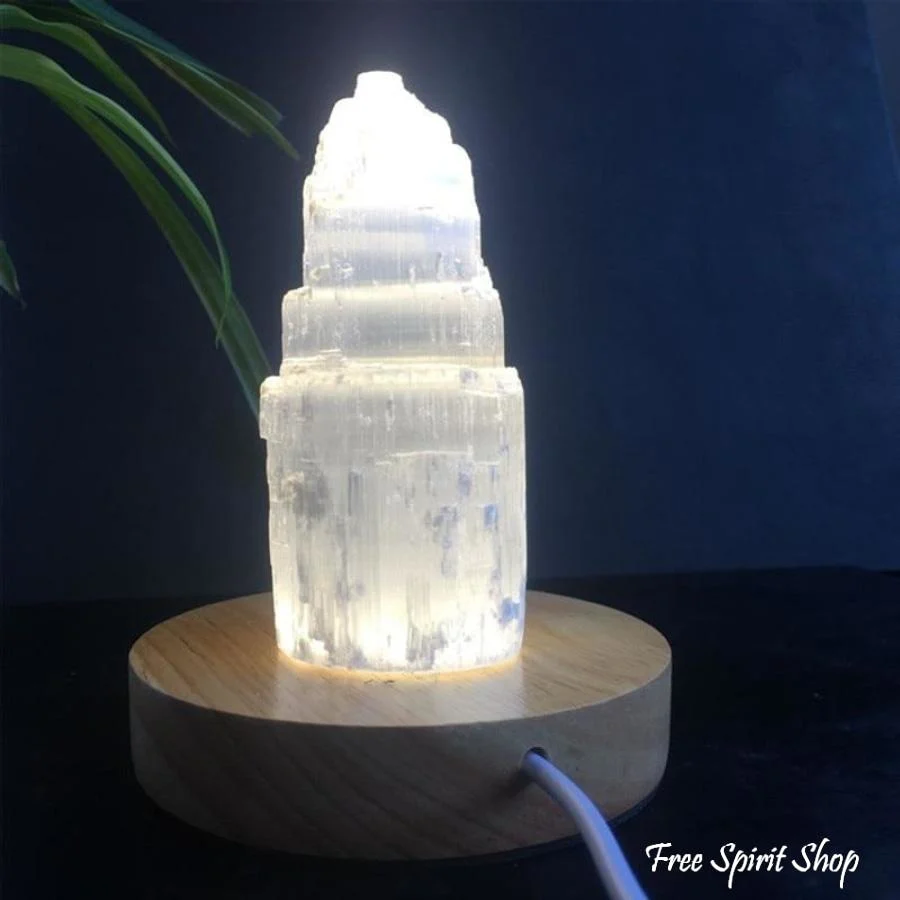 Natural Selenite Crystal Lamp - Image 3