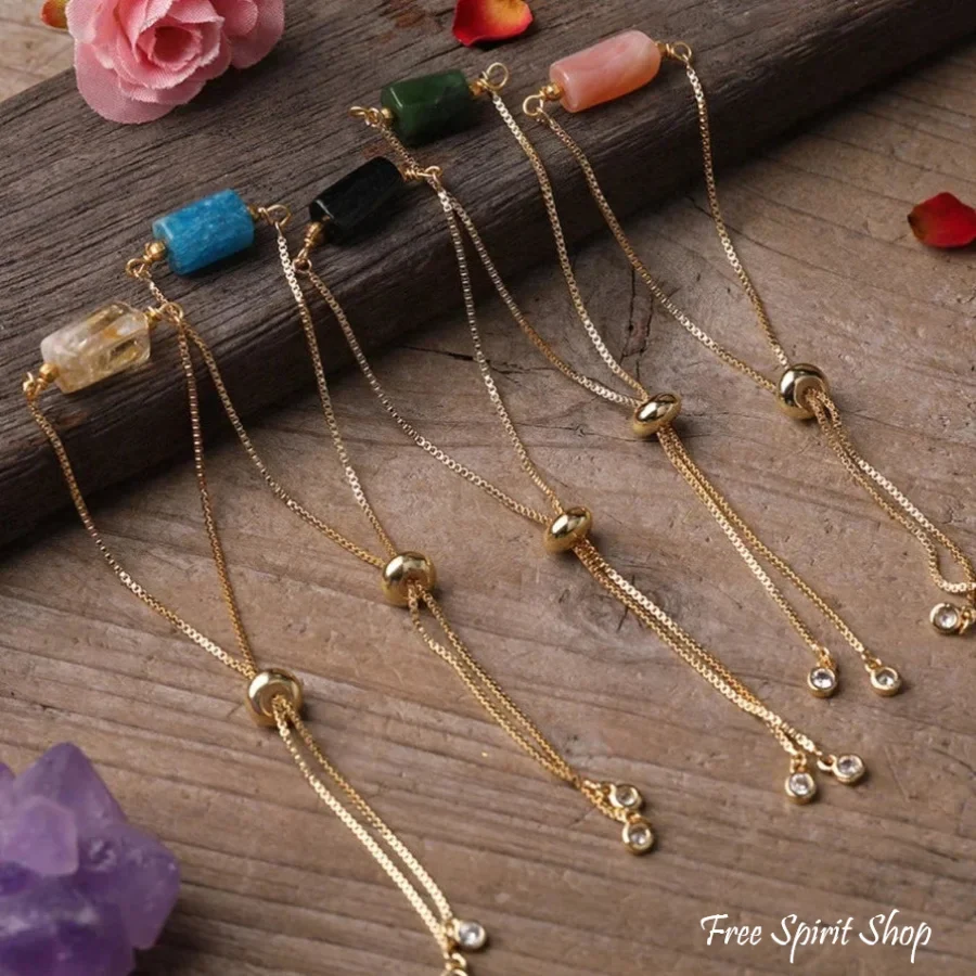 Natural Gemstone & Crystal Chakra Bracelets - Image 15