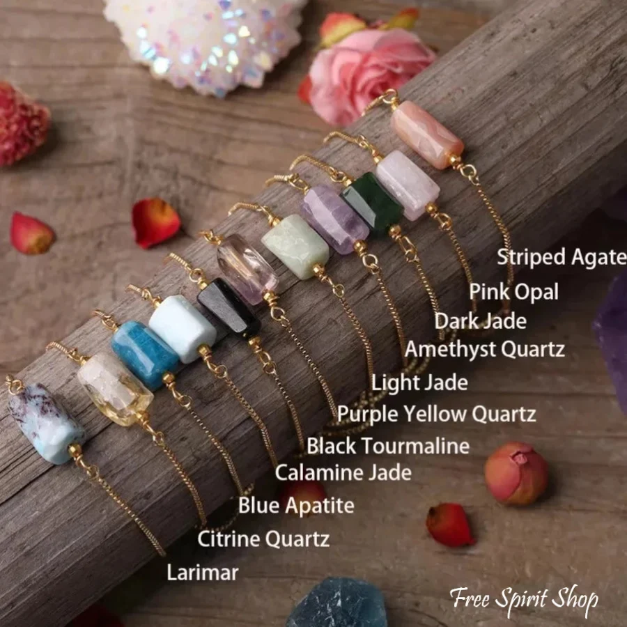 Natural Gemstone & Crystal Chakra Bracelets - Image 4