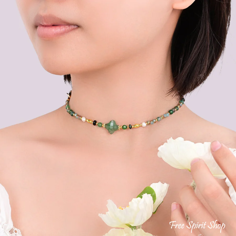 4-in-1 Natural Stone Emerald Forest Beaded Chain - Image 3