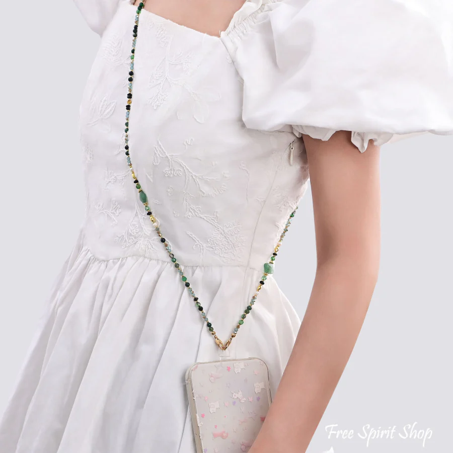 4-in-1 Natural Stone Emerald Forest Beaded Chain - Image 4