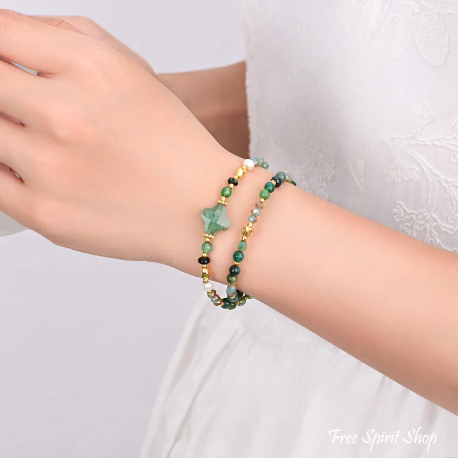 4-in-1 Natural Stone Emerald Forest Beaded Chain - Image 6