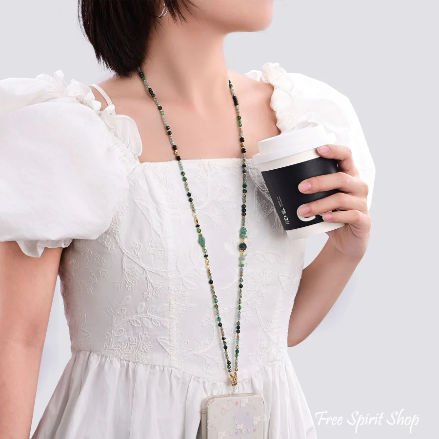 4-in-1 Natural Stone Emerald Forest Beaded Chain - Image 7