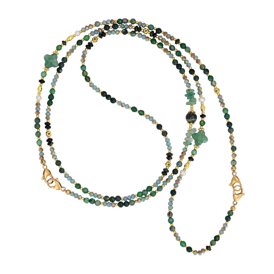 4-in-1 Natural Stone Emerald Forest Beaded Chain - Image 9