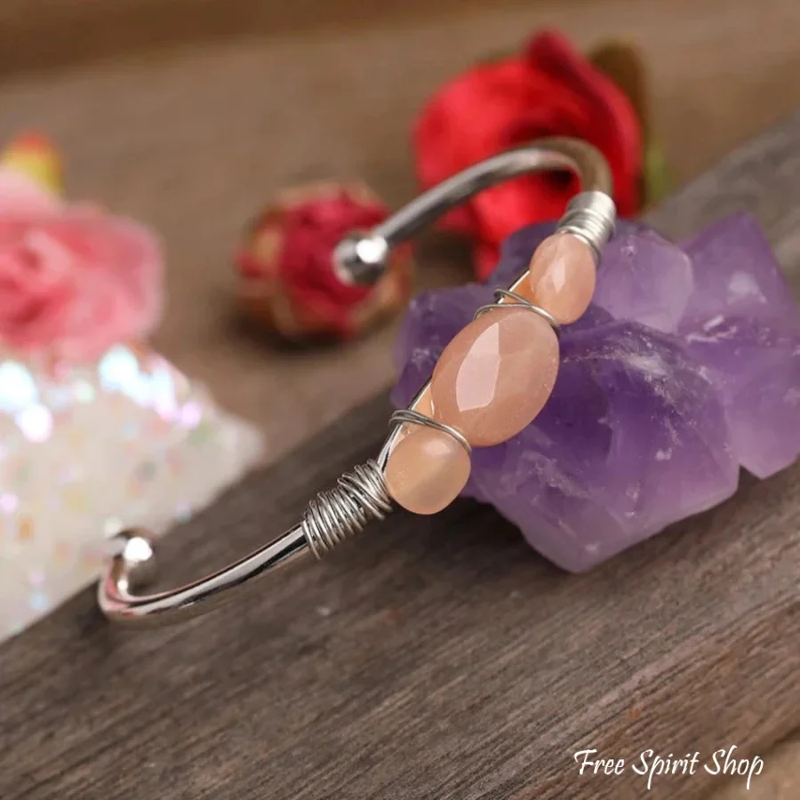 Natural Sunstone Crystal Cuff - Image 5